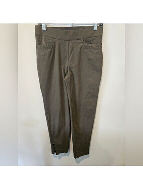 89TH & MADISON WOMEN'S FITTED BROWN STRETCHY PULL-ON PANTS SIZE MEDIUM